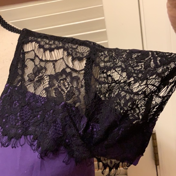 160. C. Luce Top in Purple with Black Lace - Picture 11 of 16